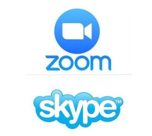 zoom skype logos